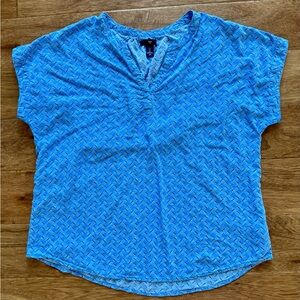 GAP Blue Patterned Women's Top